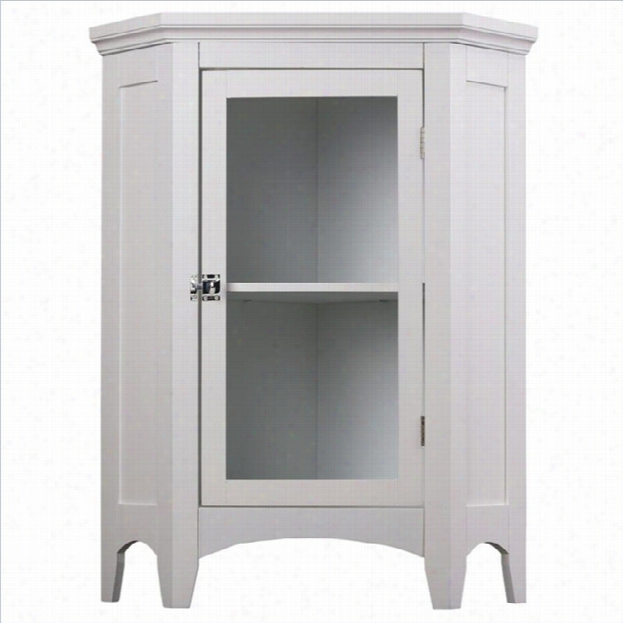 Elegant Home Fashionss Madison Avenue 1-oor Corner Floor Cabinet In White