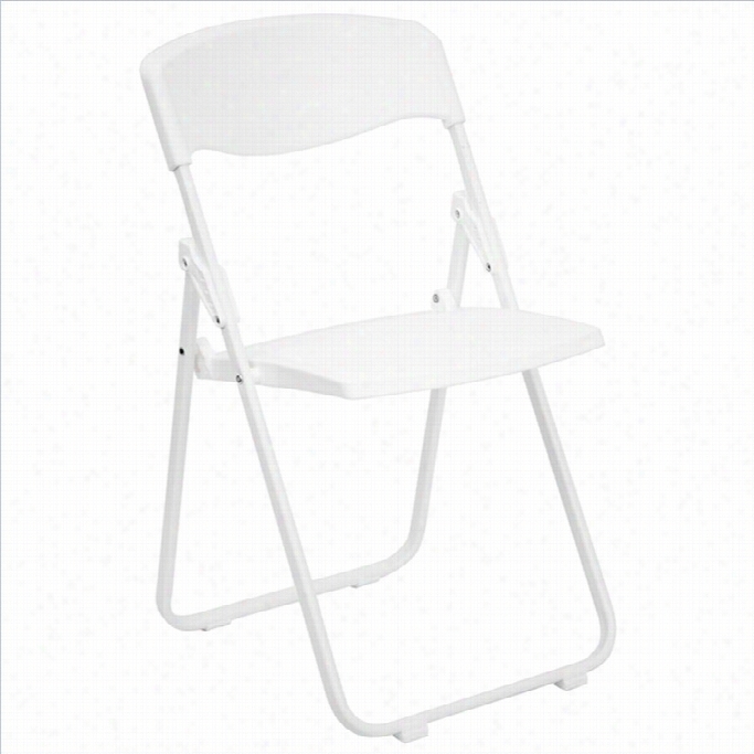 Flash Furniture Hercules Series Plastic Folding Chair In White