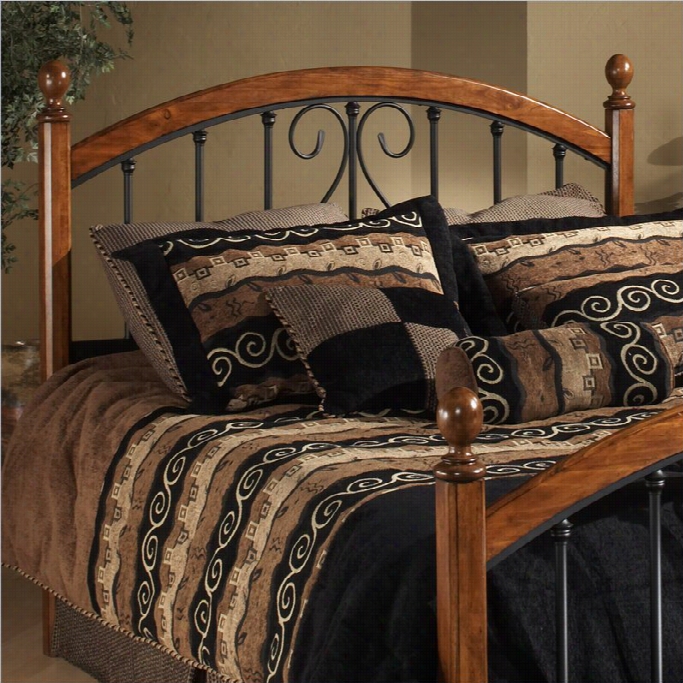 Hillsdale Burton Way Spindle Headboard Innc Herry And Black-full/queeen