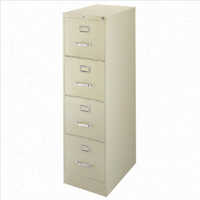 Hirsh Industries 2500 Series 4 Drawer Letter File Cabinet In Putty