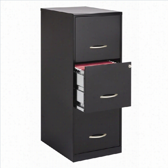 Hirsh Industries Soho 3  Drawer Letter File Ministry In Black