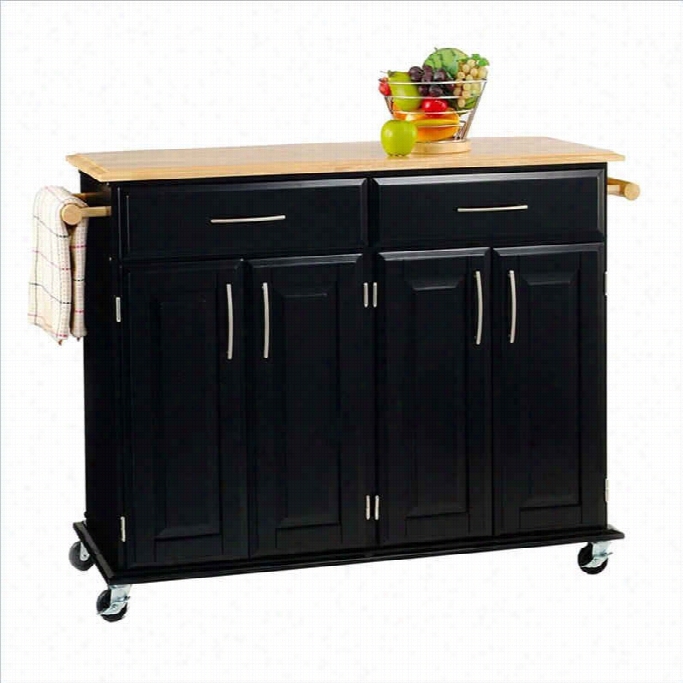 Home Styles Furnituure Madison Kitchen Cart In Black