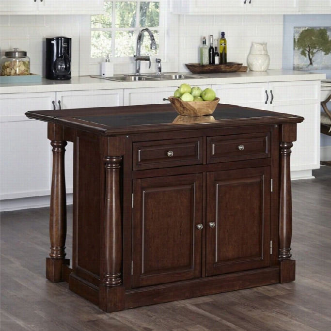 Home Sttyles Monarc H Kitchne Island With Granite Top In Cherry