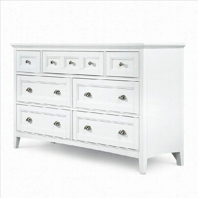 Magnussen Knetwood  7 Drawer Double Dresser In Painted White Finish