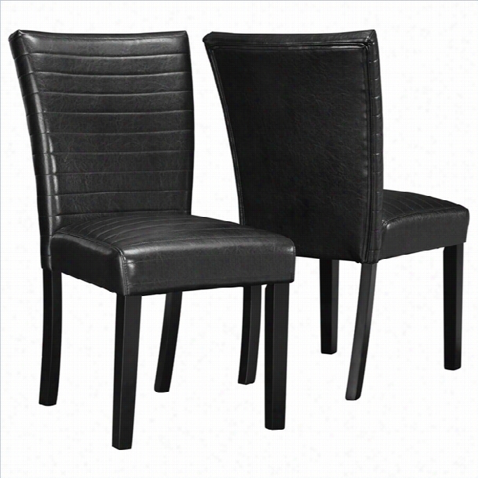 Monarch Parson Dinning Chair In Black (place Of 2)