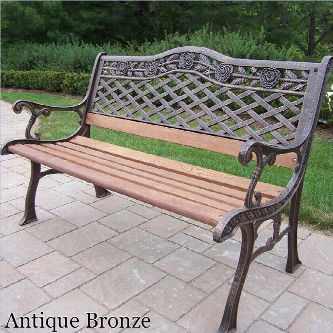 Oakland Living Tea Rowe Cast Iron Bench In Antique Bronze