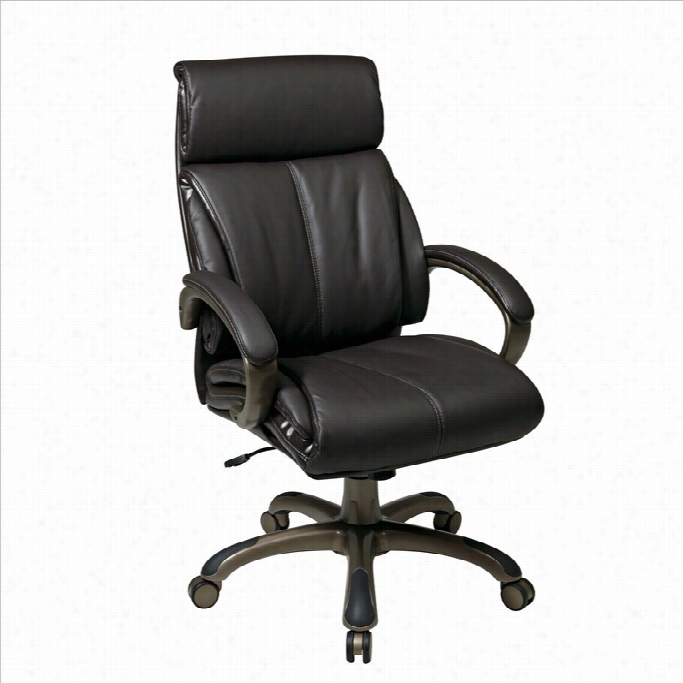 Office  Star Executive Espresso Eco Leather Office Chair