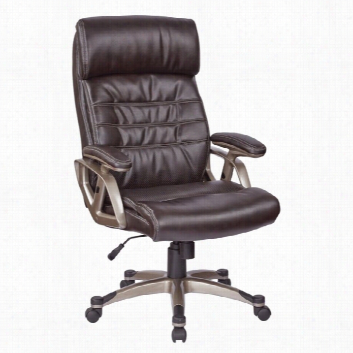 Offie Star Work Smart Faux Leather Office Cair In E Spresso