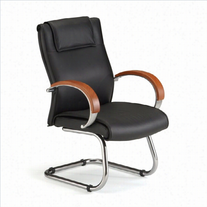 Ofma Pex Exe Cutive Guest Leather Guest Chairi N Cherry