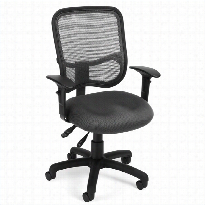 Ofm Mesh Comfort Series Egonomic Task Office Chair With Arms In Gay