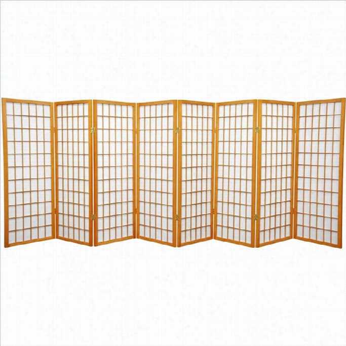 Oriental Furntiure 4  ' Tall Window 8  Pane Shoji Screen In Honey