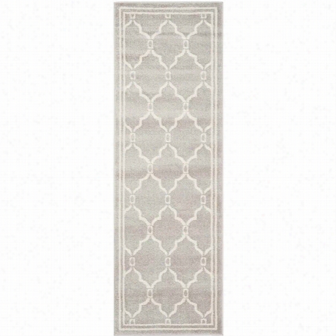 Safavieh Amherst Light Grey Indoor Outdoor Rug - 2'3 X 13'