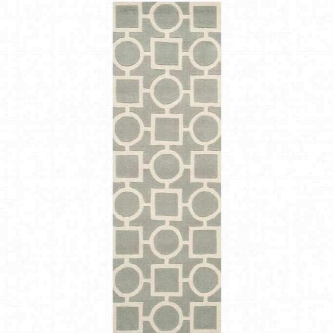 Safavieh Chatham Grey Contemporary Rug - Runner  2'3  X 9'