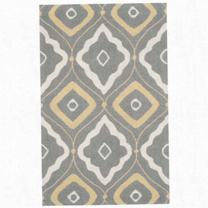 Safavieh Four Seasnos Grey Indoor Outdoor Rug - 5'  X8'