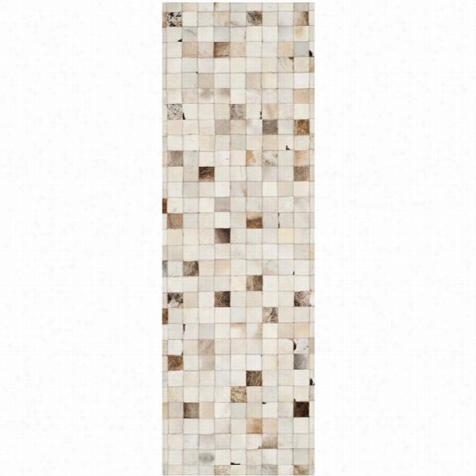 Safavieh Studio Leather Runner Rug In Beige / Multi