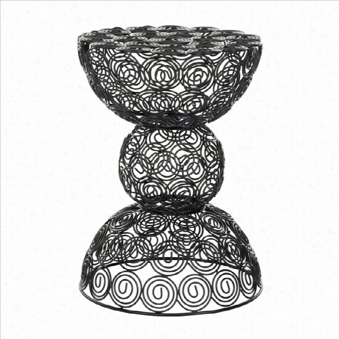 Safavieh Itmmy Iron Telegraph Stool In Blak