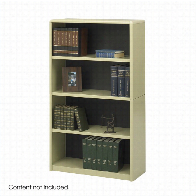 Safco 4-shelf Valeumate Sand Economy Stteel Bookcase