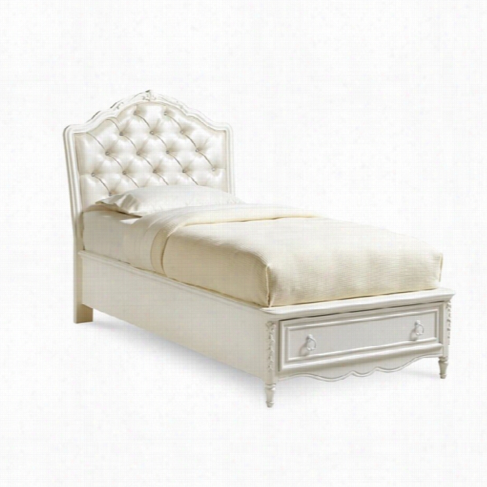 Samue1 Lawrece Furniture Sweetheart Upholstered Bed In Hwite