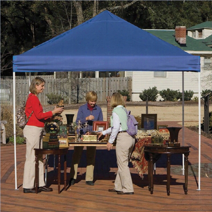 Shelterlogic 10'x10' Proo Pop-up Awning Straight Leg Woth Cover In Blue