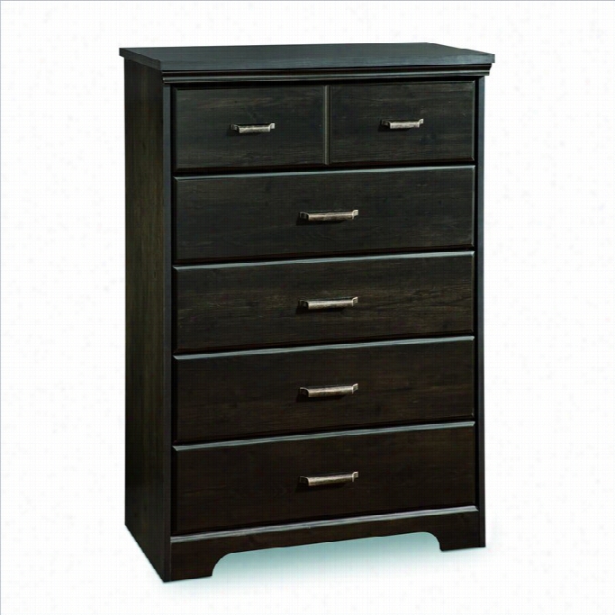 Southward Shore Ve Rsa 5 Drawer Chest In Ebonyy Finish