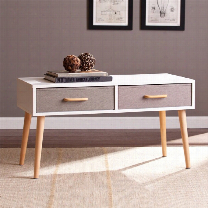 Southern Entrprises Maydell 2-drawer Storage Coffee Table In White