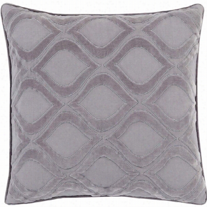 Surya Alexandria Poly Fi Ll 20 Squarre Pillow In Gray