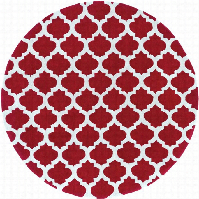 Surya Cosmopolitan 8' X 8' Round Agency Tufted Rug In Red