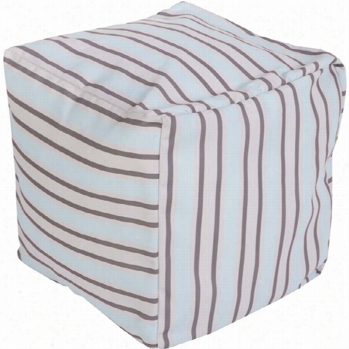 Surya Cube Pou Ottoman In Firmament Blue