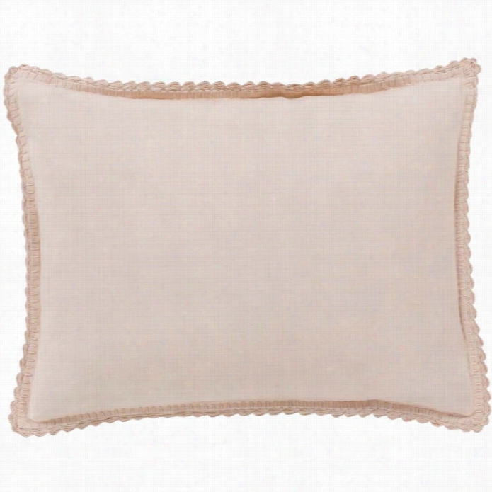 Surya Evelyn Woven Linen King Sham In Pink