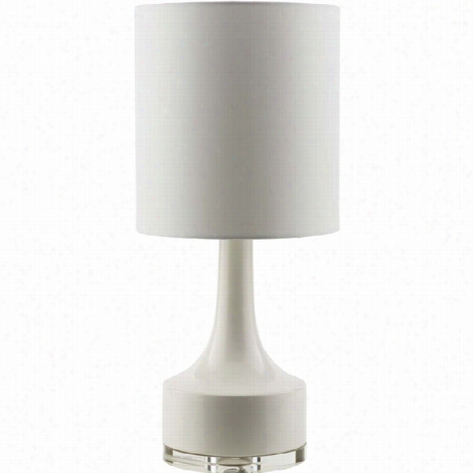 Surya Farris Ceramic Table Lamp In White