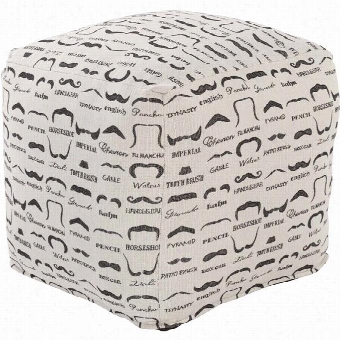 Surya Wax That Stache Cube Pou Ottoman In Harcoal