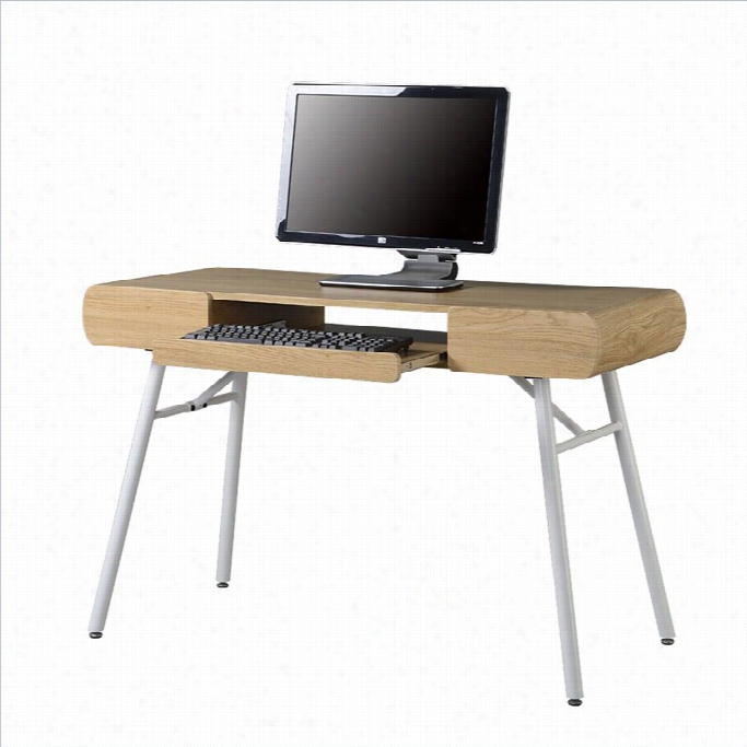 Techni Mobili Semi-assembbled Contemporary Computer Desk In Pine