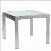 Eurostyle Duo Square/Rectangular Extension Dining Table in Chrome and Frosted Glass