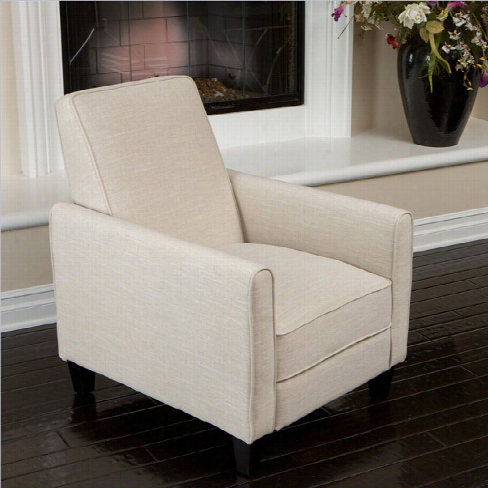 Trent Home Delouth Recliner Club Chair In  Beige