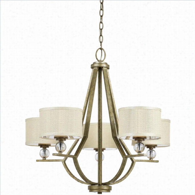 Yosemite Home Decor Lewisia 5 Lights Chandelier In Golden Dew