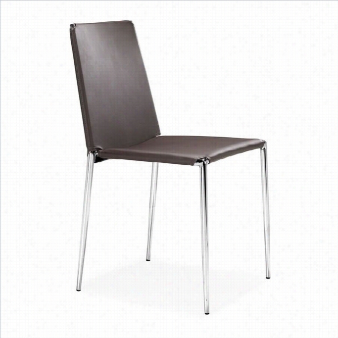 Zuo Alex Stacking Dining Chair In Espresso