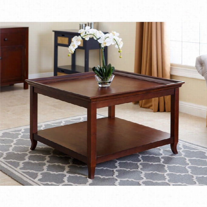 Abbyson Livelihood Charlot Square Coffee Table In Light Brown