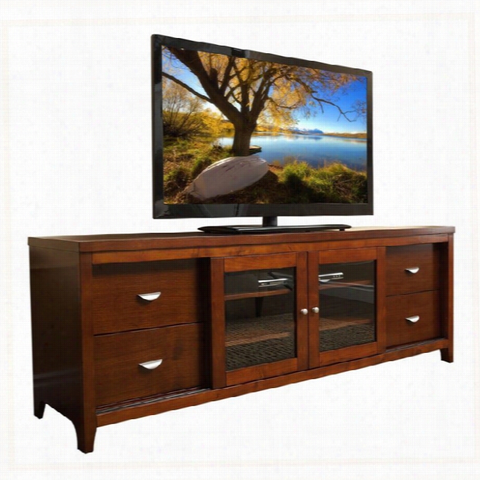 Abbyson Living Italia 72 Wood Tv Sand In Walnut