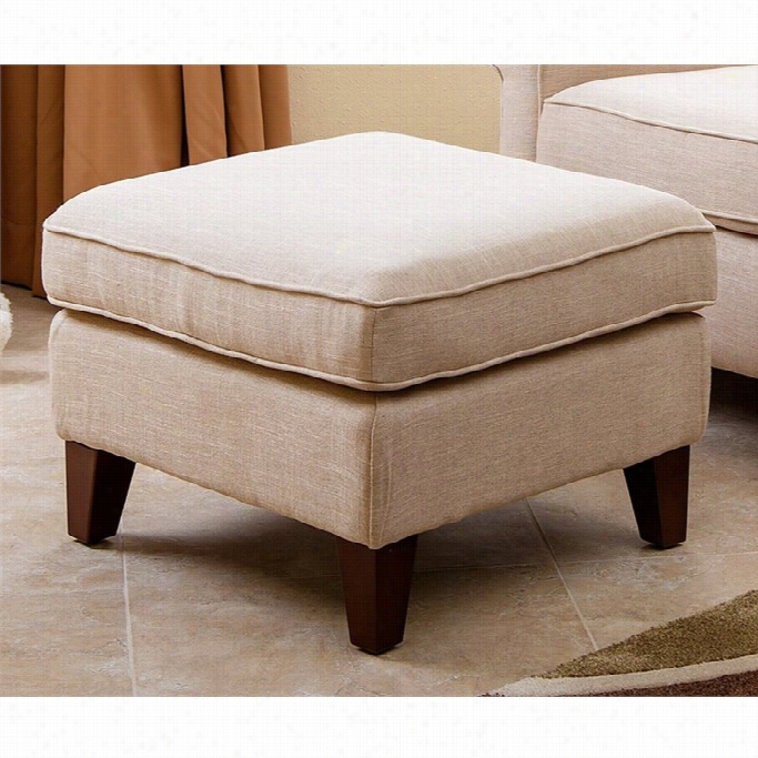 Abbyson Living Matcella Fabric Ottoman  Inn Wheat