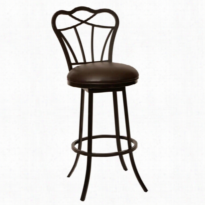 Armen Living Galvin 26 Transitional  Aar  Stool In Coffee