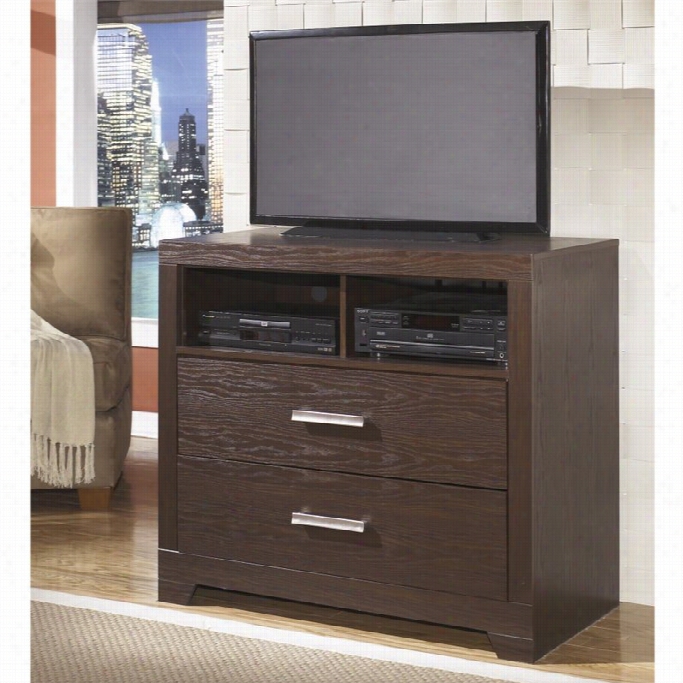 Ashley Aleydis 2 Drawer Wood Media Chest In Brown