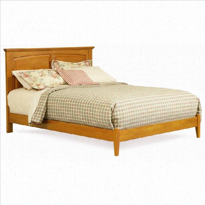 Atlantic Furniture Monterey Platfom Bed With Opej  Footrail In Caramel Latte-twin