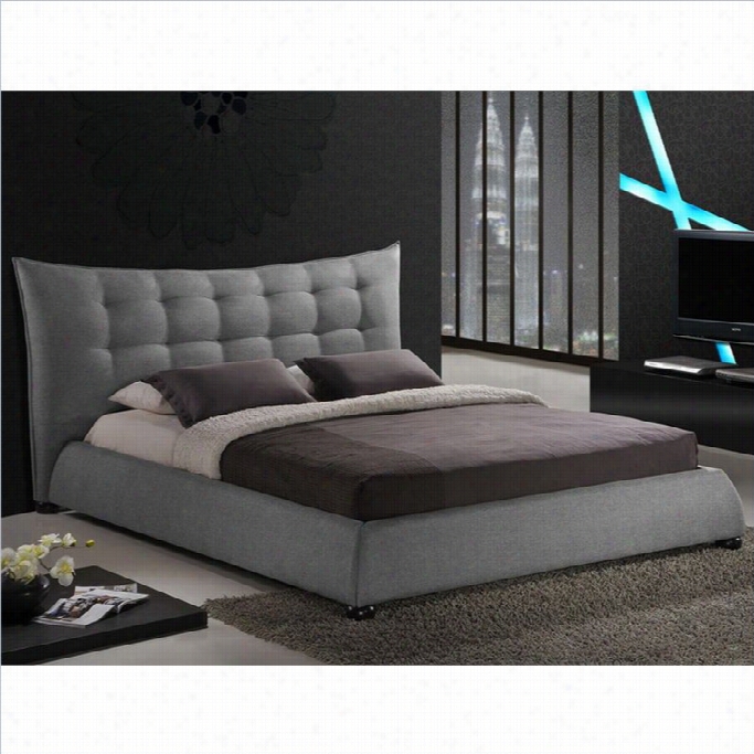 Baxton  Studio Marguerite Platform Bed In  Gray-queen