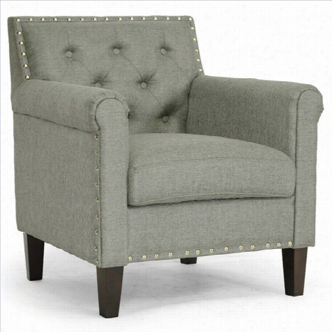 Baxton Studio Thalassa Fabric Club Chair In Gray