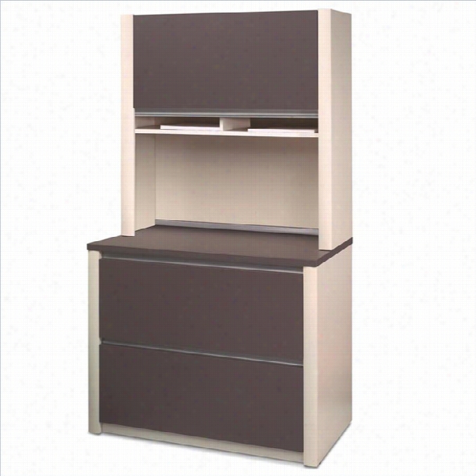 Bestar Connexion 2 Drawer Lateral File Cabinet And Hutch