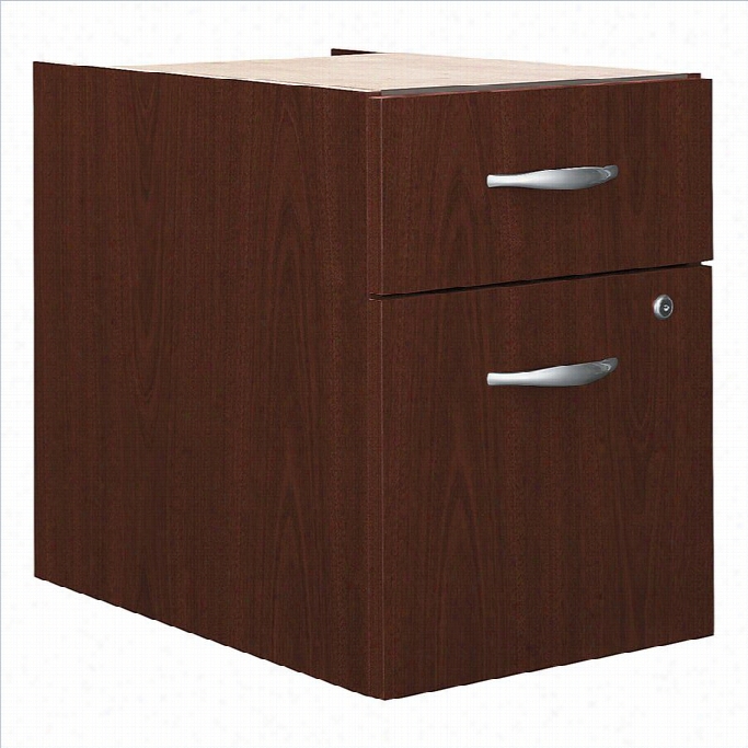 Bush Bbf Series C 2 Drawer 3/4 Pedestal In Mahogany