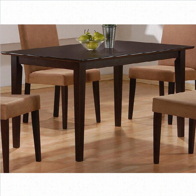 Coaster Hyde Rectangular Casual Dining Leg Dining Table In Cappuccino