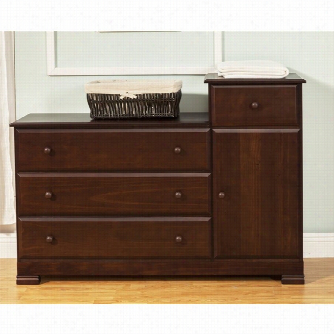 Davinci Kalani 4 Drawer Combo Chest In Espresso Finish