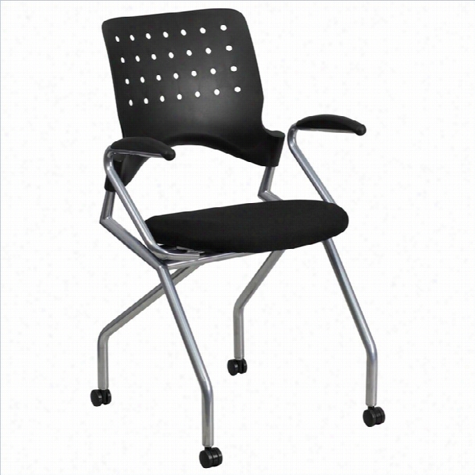 Flash Furniture Splendid Assemblage Mo Bile Nesting Folding Chair With Arms In Black