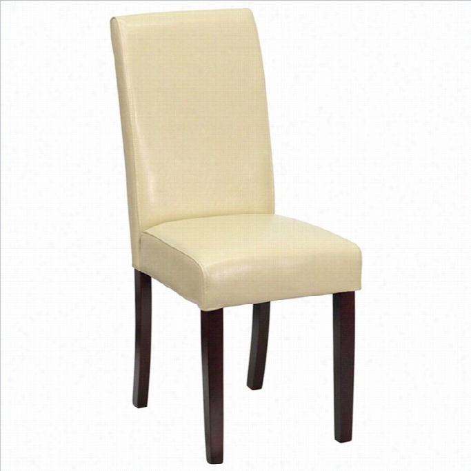 Flash Furniture Upholstered Parsons Dining Chair In Ivory